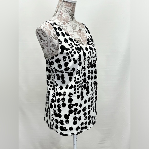BANANA REPUBLIC Black and white dot tank‎ size M - Picture 3 of 12
